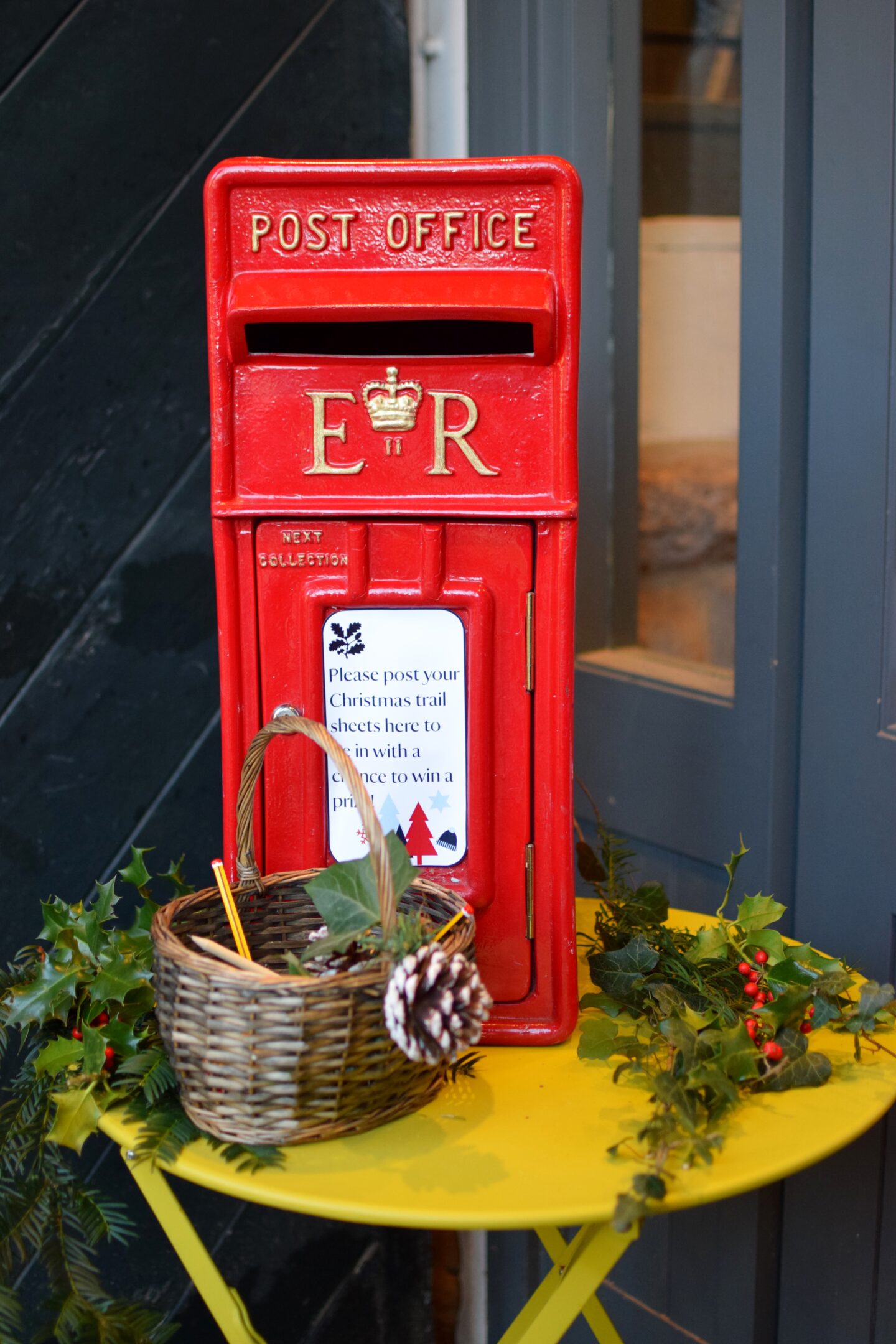 Quarry Bank Christmas trail post box