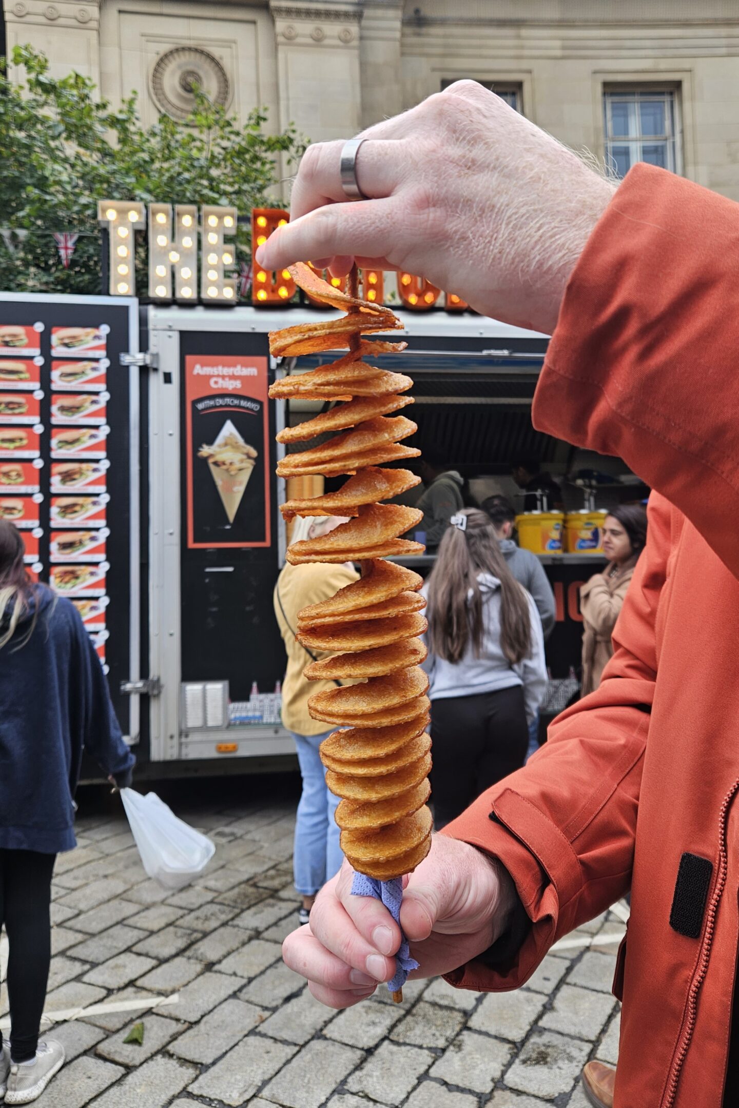 potato on a stick at Bolton Food Fest