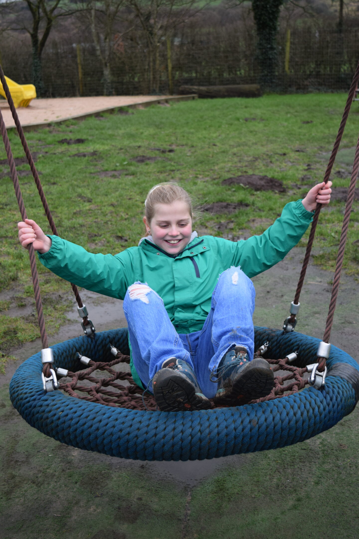Cockfields Farm Park - basket swing
