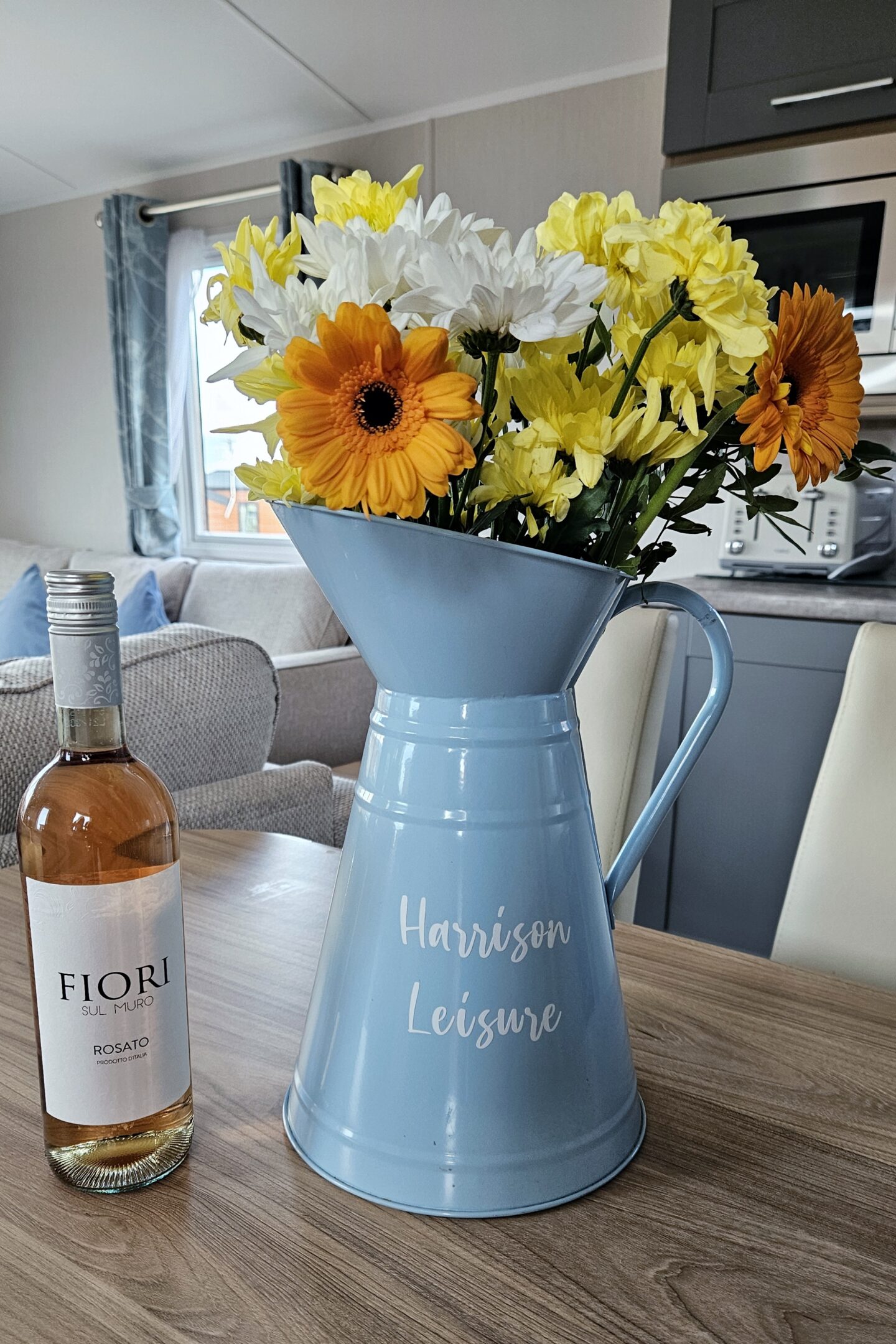 Harrison Leisure flowers and wine to welcome