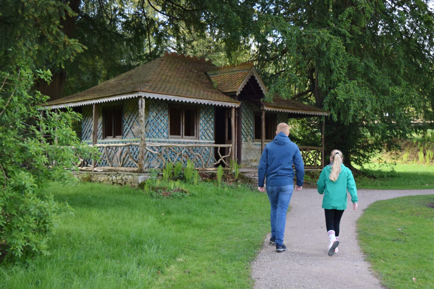 Ben and Amy exploring Lowther Castle & Gardens