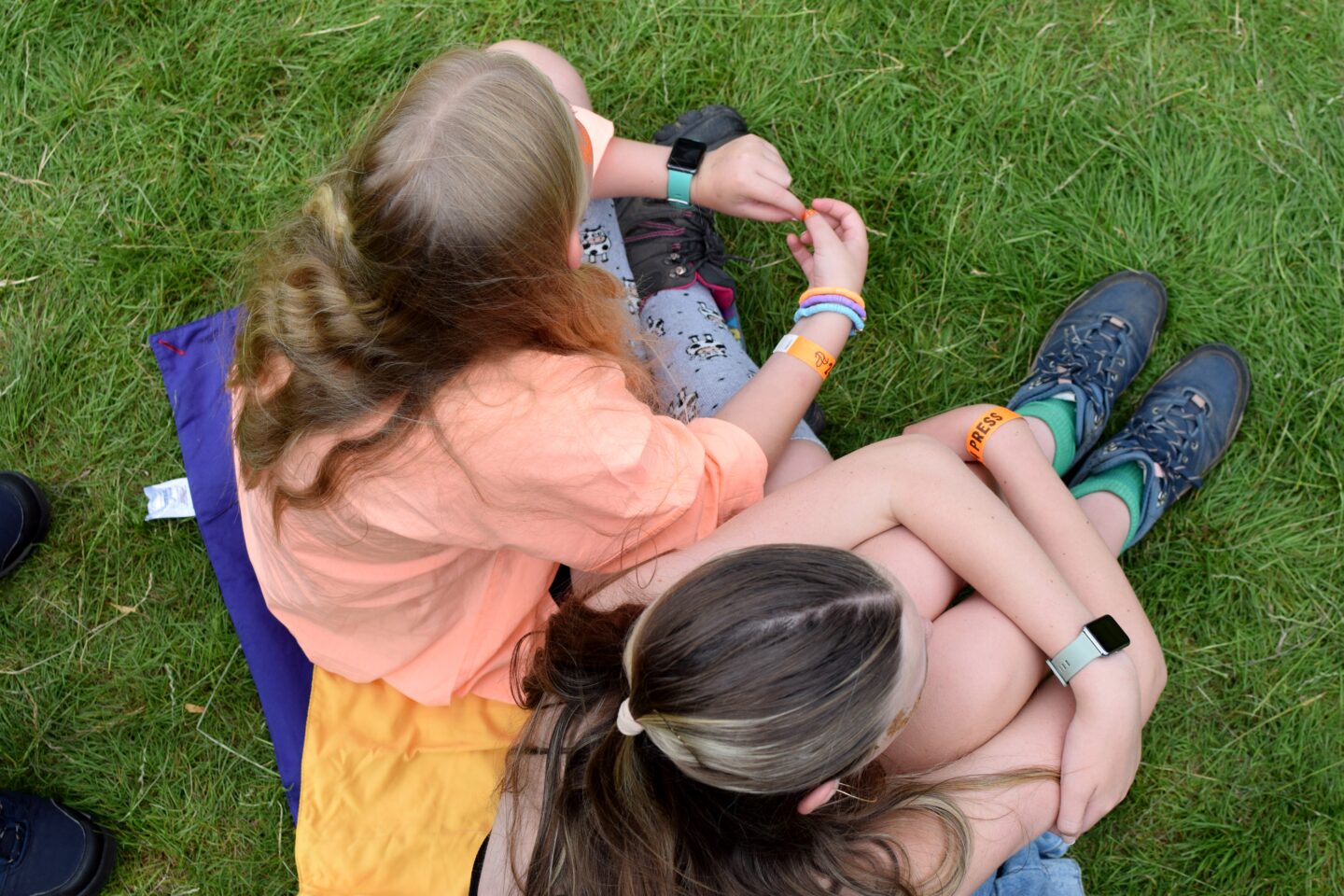 using sit mats at a festival