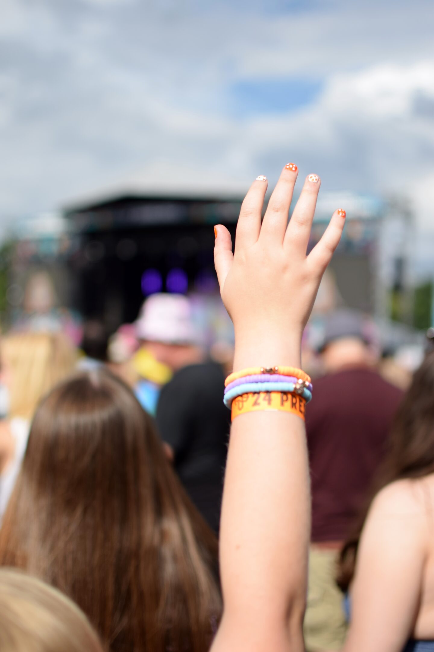 Amy's hand in the air at Tramlines Festival