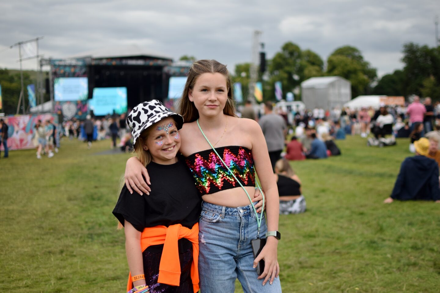 Chloe and Amy on Saturday at Tramlines