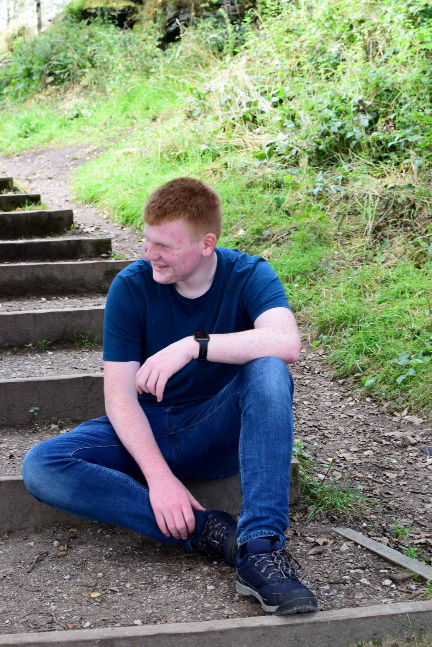 Ben wearing new smart watch