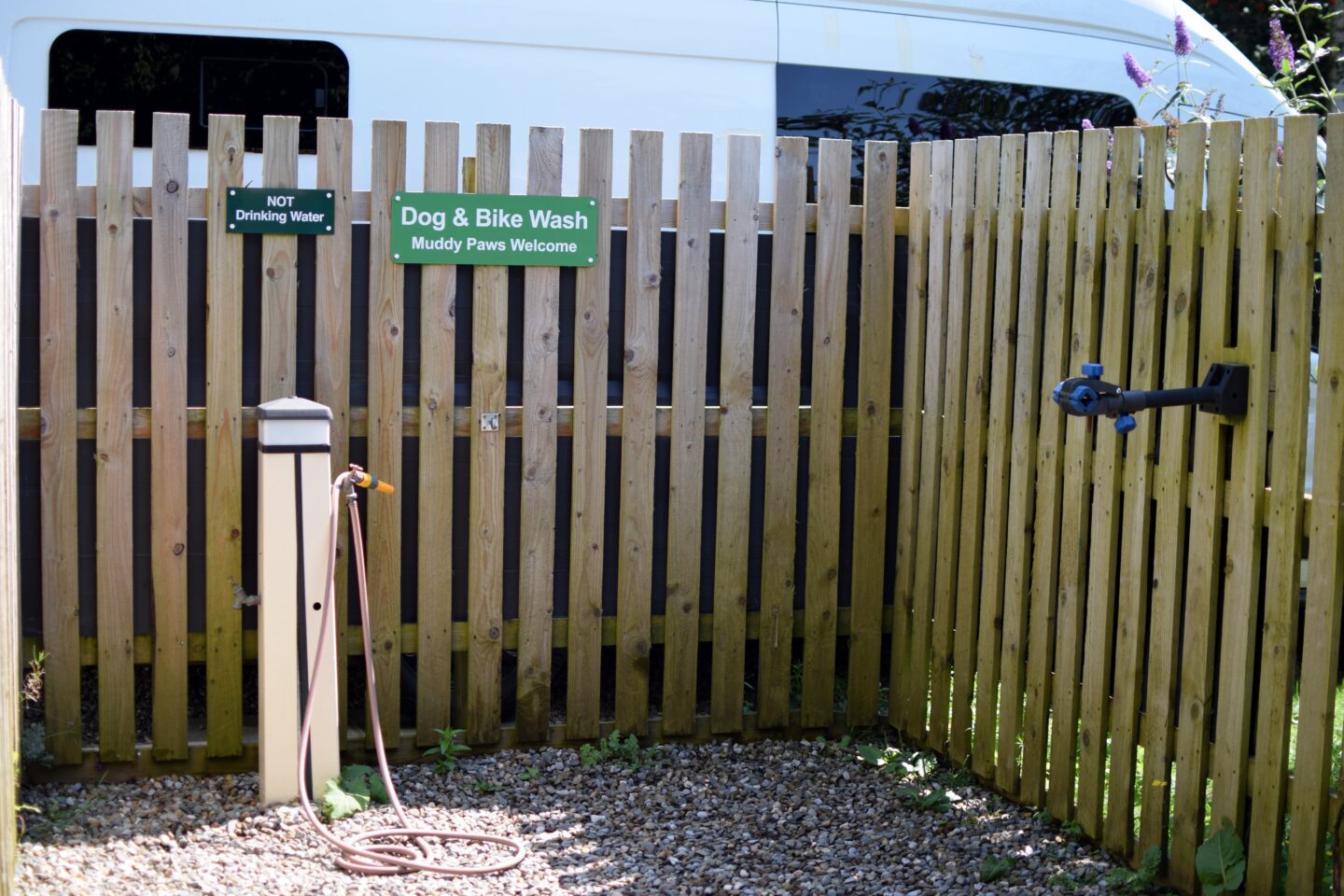 Dog and bike wash area