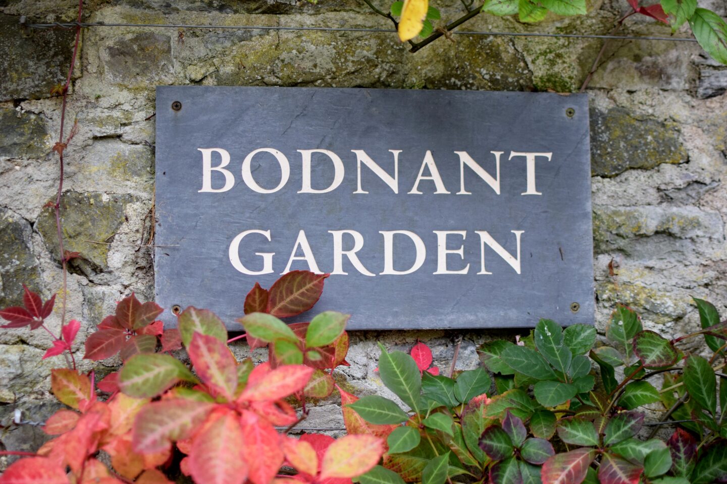 Bodnant Garden sign