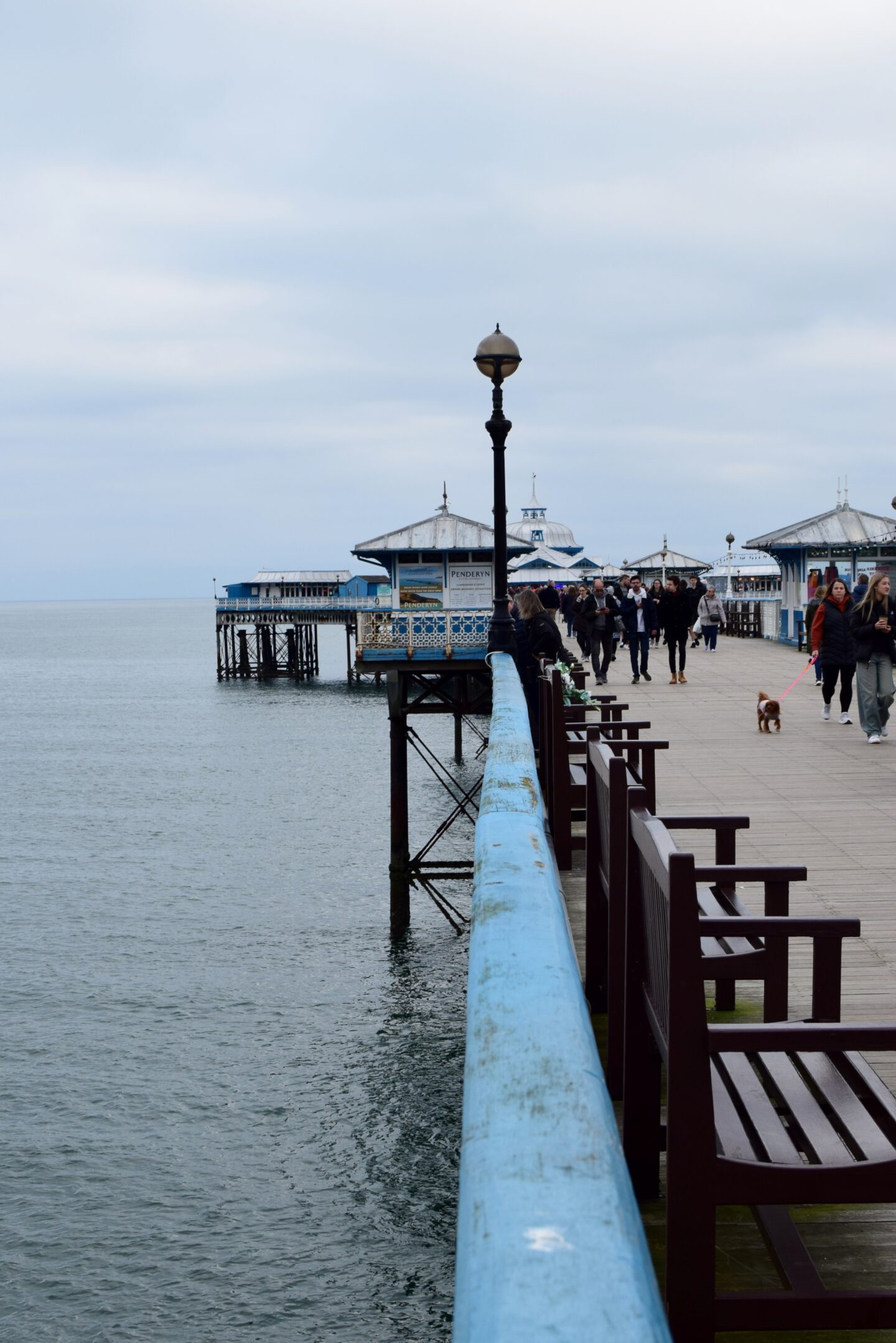 Looking out down Llandudno Pier - longest pier in Wales