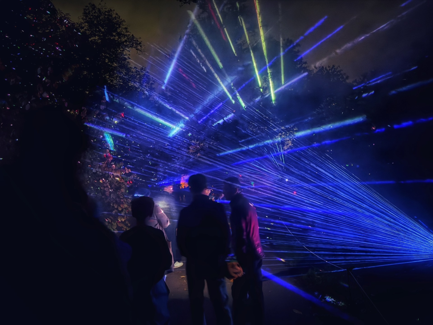Laser field at Halloween at Kew