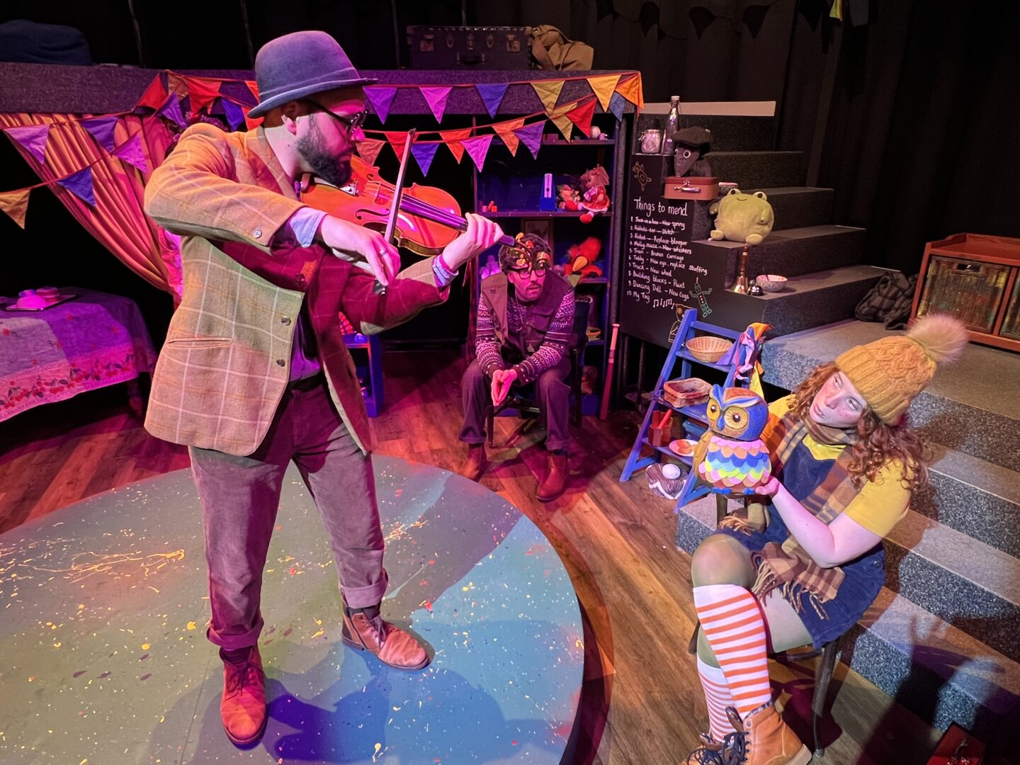 Farhaan Shah plays the violin in OTW's Tales of the Toymender