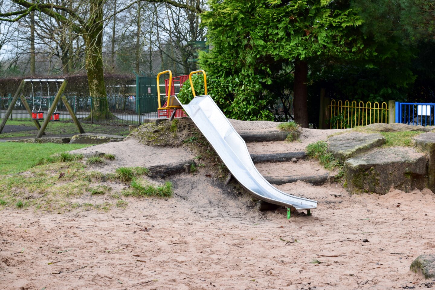 Chadderton Hall Park slide and sand pit