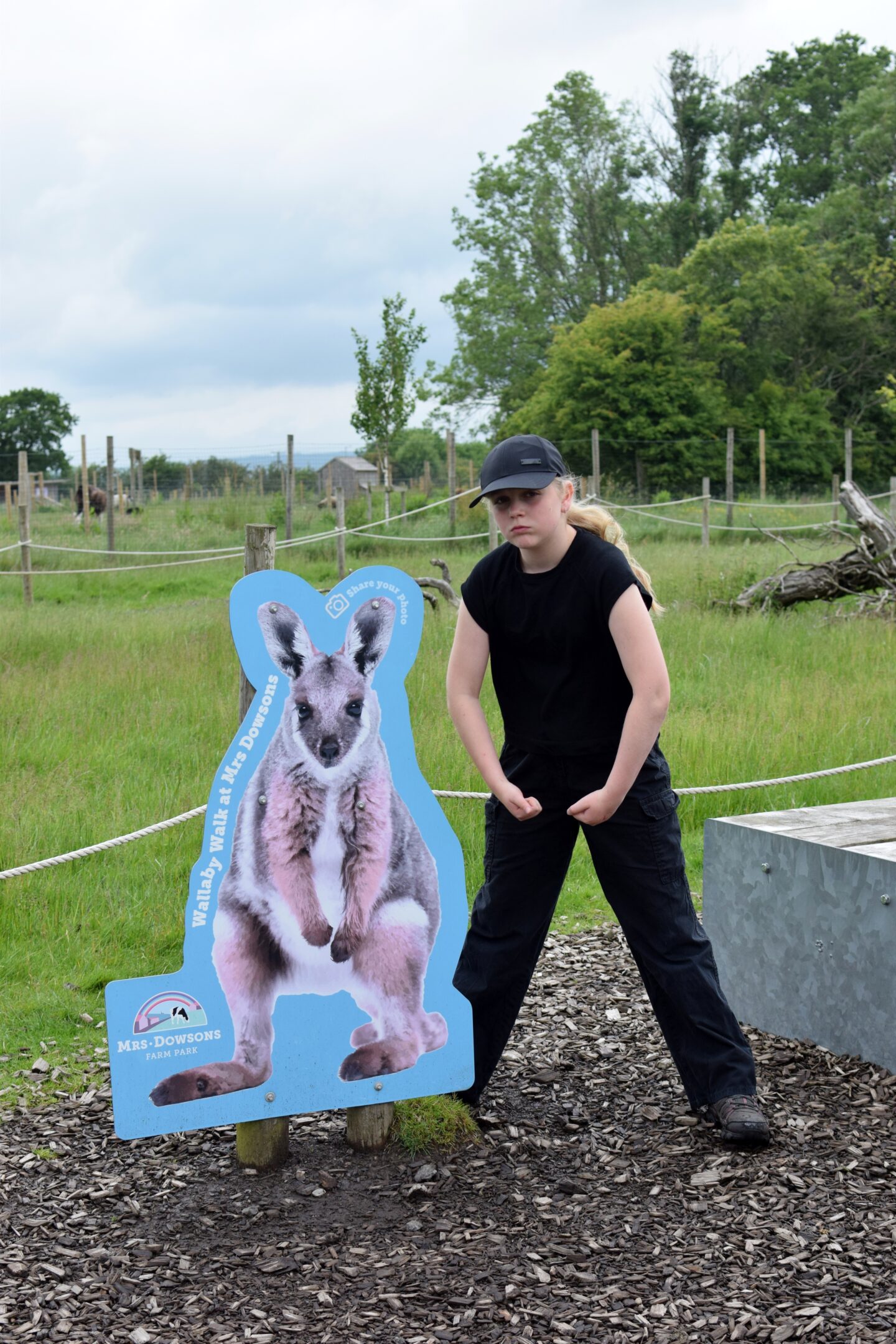 Posing on the wallaby walk