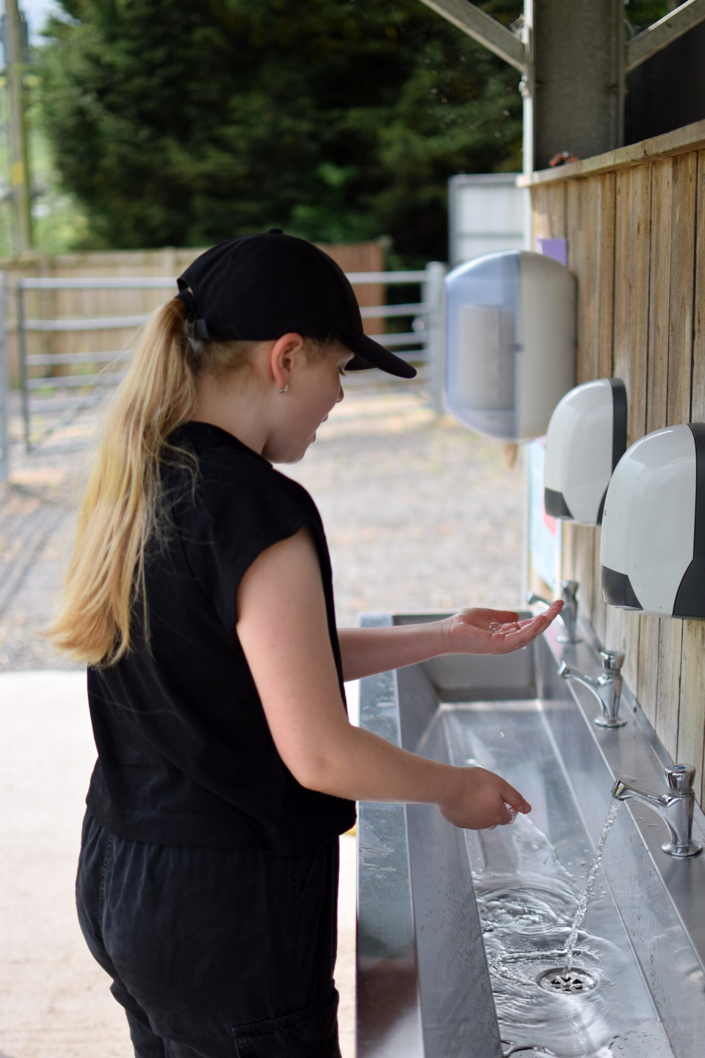 Hand washing stations at Mrs Dowsons