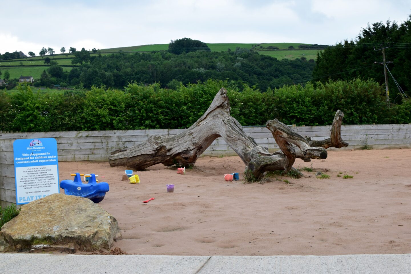 Sand pit play area