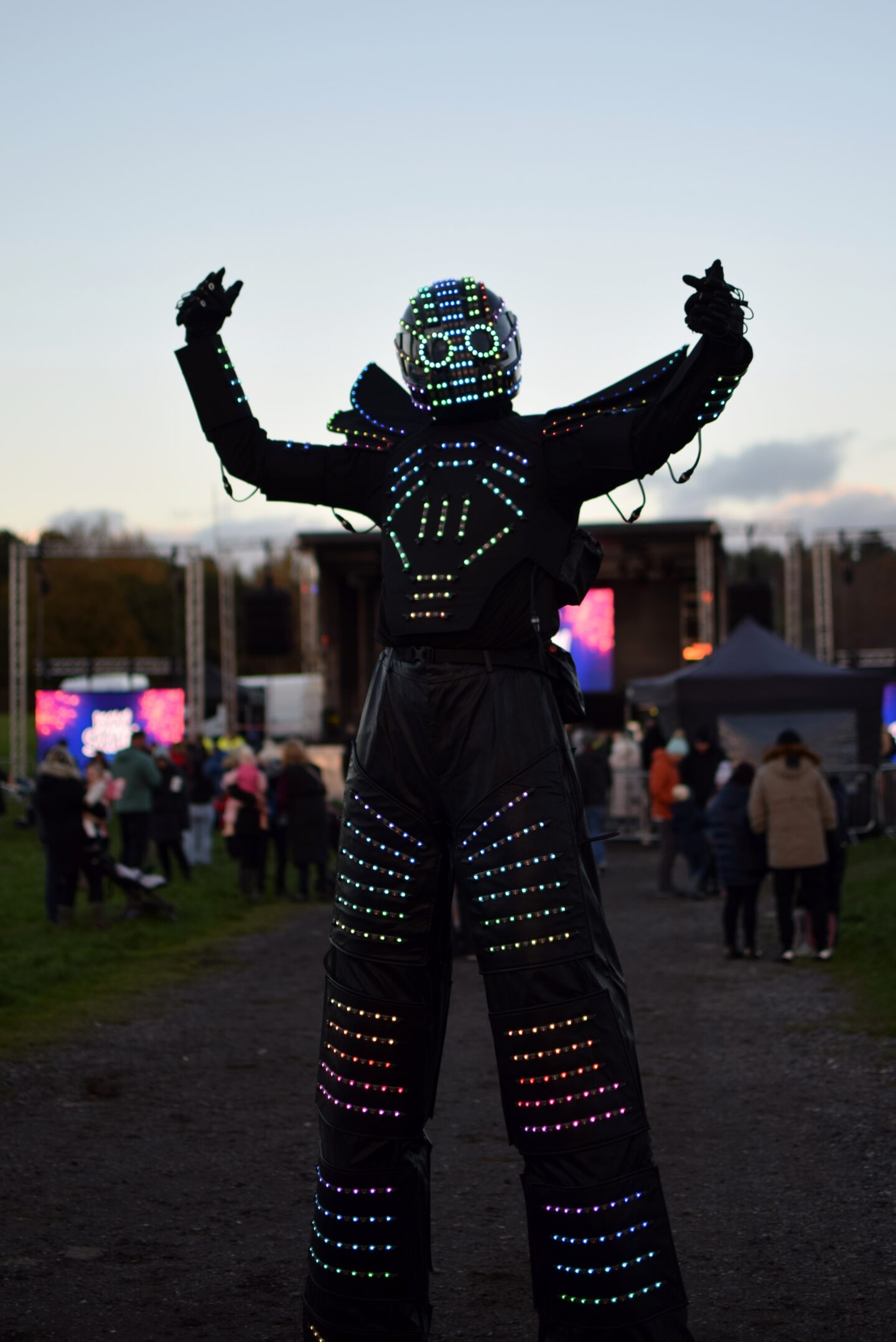 Light up performer at Autumn Lights
