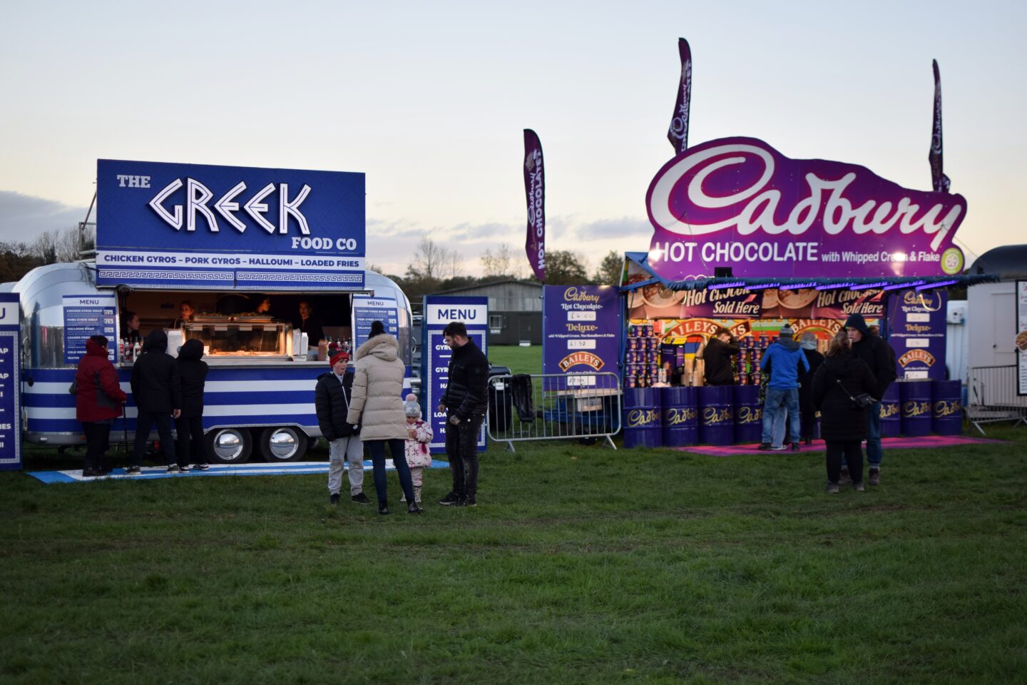 Food stalls at Autumn Lights Cheshire