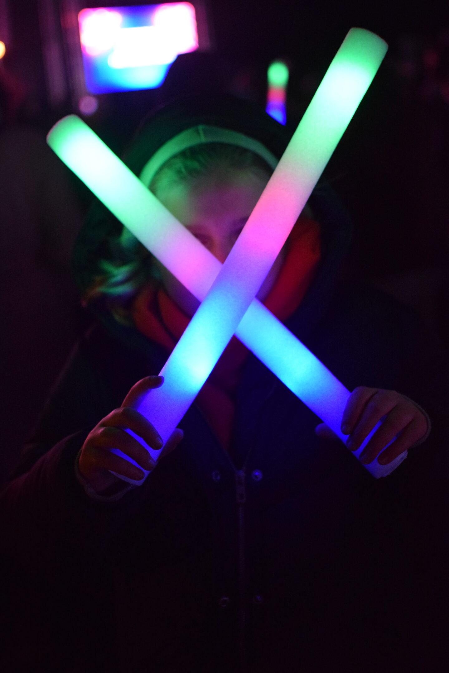 Light up foam wands