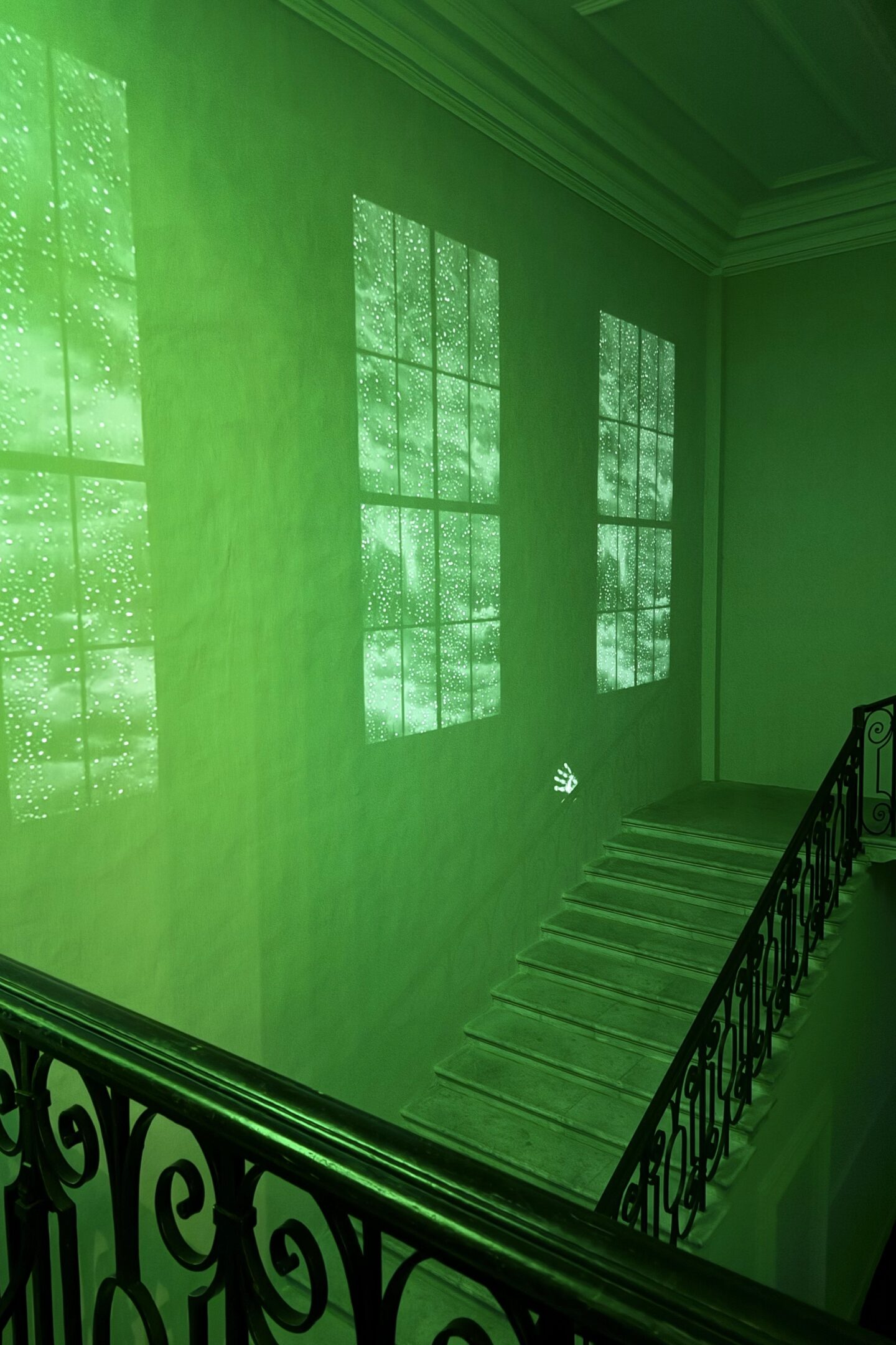 Hampton Court Palace - spooky green lighting