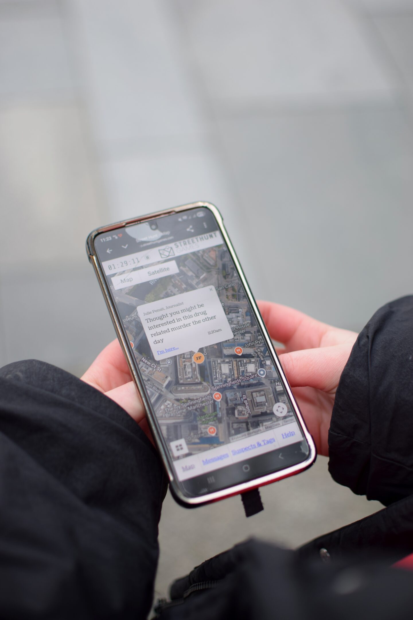 StreetHunt Manchester - maps and clues on smartphone