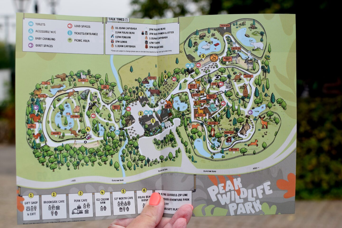 map of Peak Wildlife Park
