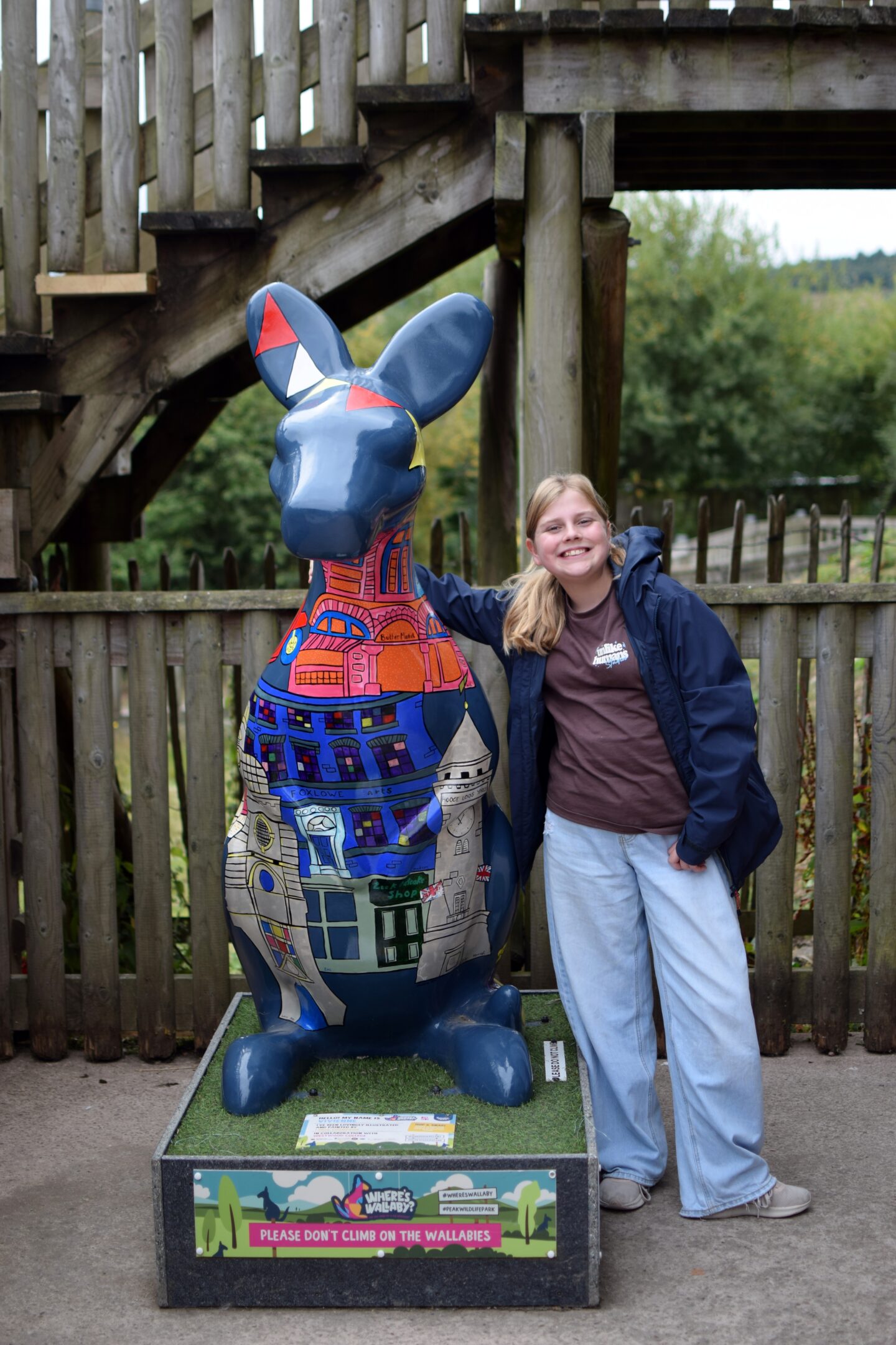 Wallaby statue at Peak Wildlife Park