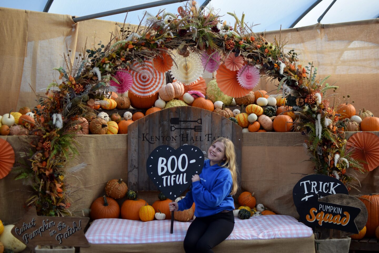 Pumpkin picking at Kenyon Hall Farm